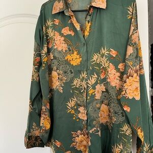 Floral Satin Blouse